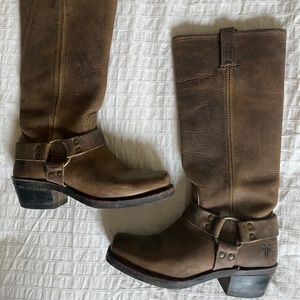 Women’s Frye Harness Distressed tall boot 6.5